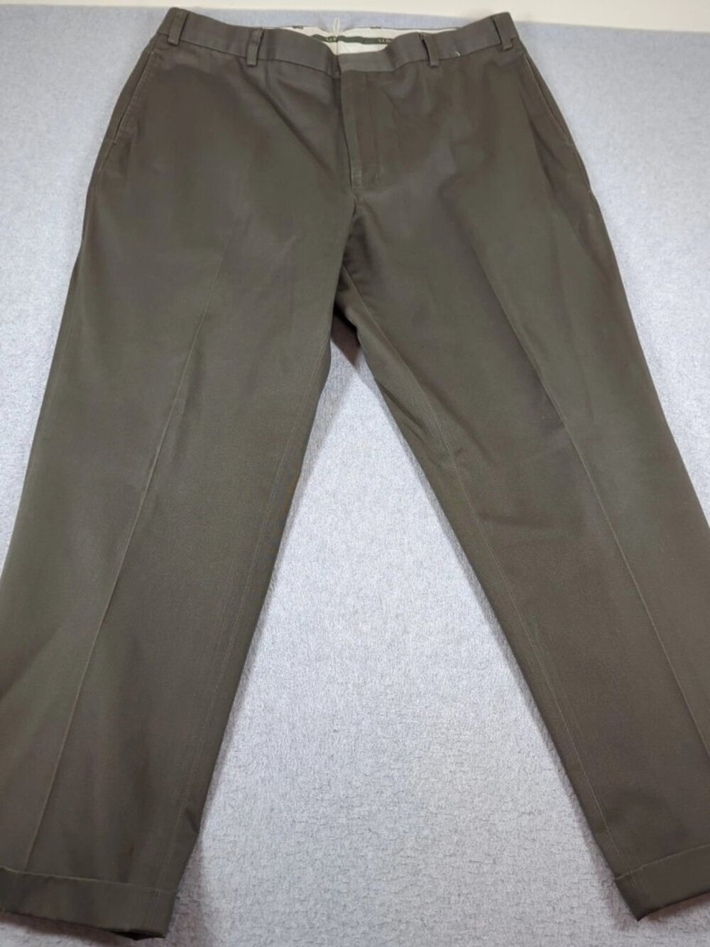 Vintage LL Bean Dress Pants Men's 38x29 Chocolate Flat Front Cuffed